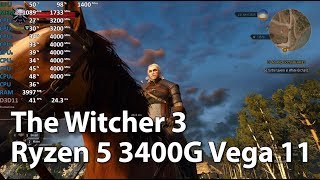 AMD Ryzen 5 3400G Review  The Witcher 3 Wild Hunt  Gameplay Benchmark [upl. by Ytnom449]