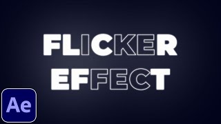 Flicker Text Animation Tutorial in After Effects  Flickering Text Effect [upl. by Deana]