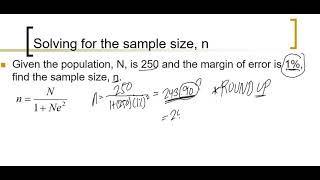 Using Slovins Formula in Determining Sample Sizes [upl. by Isyad]