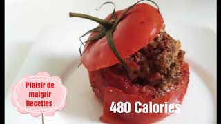 Recette🍅🍅 tomates farcies allégés 480 Calories boeuf haché stuffed tomatoes [upl. by Nageek]