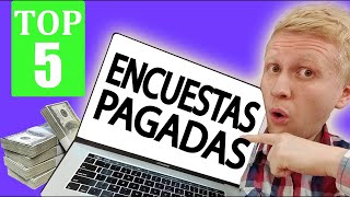 Los 5 mejores páginas de encuestas pagadas 2024 ¡GANA DINERO HOY [upl. by Karsten671]