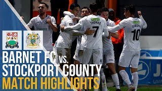 Barnet FC Vs Stockport County  Match Highlights  16112019 [upl. by Watkin]