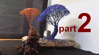 consejos y técnicas para hacer un árbol de alambre  part 2 tutorial [upl. by Ricardama460]