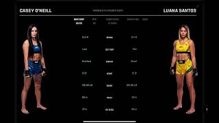 Casey O’Neill vs Luana Santos ufc305 ufc305predictions caseyoneill luanasantos [upl. by Ateikan]