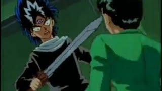 Yusuke Urameshi vs Hiei first fight [upl. by Esorbma]