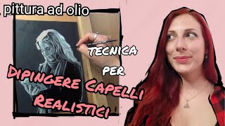 tecnica per dipingere capelli realistici [upl. by Ubana]