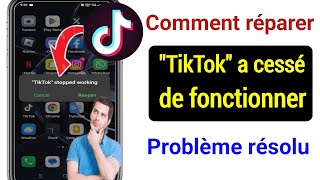 Comment réparer quotTikTokquot a cessé de fonctionner 😭 Comment réparer TikTok a cessé de fonctionner [upl. by Lennox]