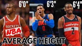 Average NBA Height For Each Position [upl. by Ardnossak]