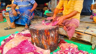 Amazing beef market halal beef cutting reels halalfood food shortvideo explorepage streetfood [upl. by Aderf]