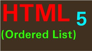 HTML Tutorial 5 Ordered List in HTML  For Beginners in Hindi [upl. by Moss127]