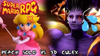 Peach Solo Vs 3D Culex Super Boss  Super Mario RPG REMAKE [upl. by Berga]