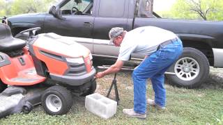 Lift lawn mower with easy jack [upl. by Britt]