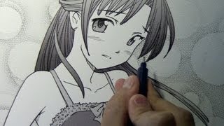 Drawing Time Lapse Innocent Girl Screen Tone Version [upl. by Cher]