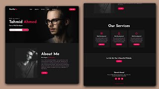 Build a Complete Personal Portfolio Website Using Only HTML And CSS  Pure HTML And CSS [upl. by Acisej914]