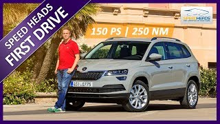 2018 Skoda Karoq Test 15 TSI mit 150 PS  Fahrbericht  Review  Speed Heads [upl. by Paulo362]