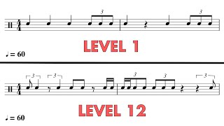 Triplet Rhythm Exercises  12 Levels Of Difficulty 🎵 [upl. by Nnylyaj211]