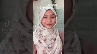 tutorial shawl pinless tutup dada by yaya  LAWAAA😍😍😍 [upl. by Nodnelg396]