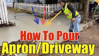 How To Pour An Apron DIY amp Fix An Aggressively Sloped Driveway Entrance Where A Car Bottomed Out [upl. by Etka935]