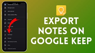 How to Export Notes in Google Keep  Save and Backup Your Notes 2024 [upl. by Gib799]