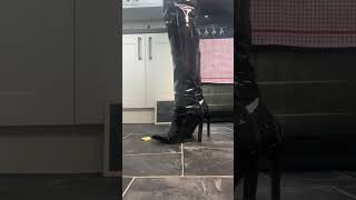 knee high boots ASMR heel crushing [upl. by Nnylav597]