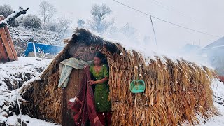 Best Life in The Nepali Himalayan Village During The Winter । Documentary Video Snowfall Time [upl. by Adaval821]