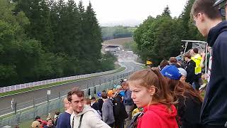 Belgium GP 2023 F1 cars Kemmel Straight [upl. by Kcirdde]