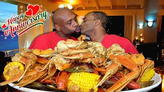 HUMONGOUS quot18TH ANNIVERSARYquot SEAFOOD BOIL MUKBANG  JUICY CRAWFISH  DUNGENESS SNOW CRAB BLUE CRAB [upl. by Vanhomrigh]