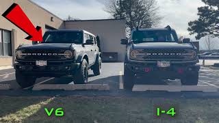 23L vs 27L Ford Bronco Sound Comparison  Boomba Racing Blow Off Valve Adaptor [upl. by Sethi314]