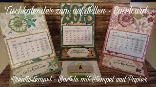 Tischkalender zum Aufstellen EaselCard mit Stampin Up [upl. by Oranneg]