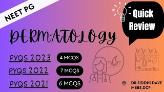 Dermatology Rapid Revision  dermatology rapid revision neet pg  dermatology  pyqs neetpg derma [upl. by Shelia]