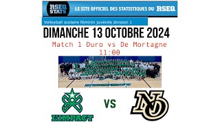 Duro vs De Mortagne  13102024 RSEQ Juvy D1 volley F [upl. by Call]