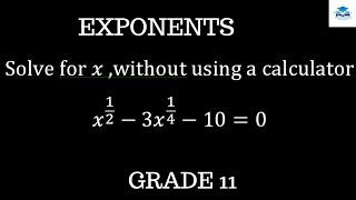 EXPONENTIAL EQUATION GRADE 11 [upl. by Aicela]