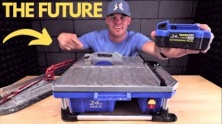 Is This The Future of Tile Saws Kobalt 24V Brushless Tile Saw Surprised Me [upl. by Mckee656]