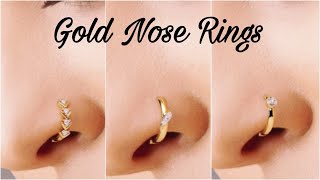 latest gold nose ring designs  gold nose pin Design  gold nath  Latest gold bridal nathiya design [upl. by Sirtemed]