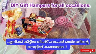 DIY gift hamper for occasionslഗിഫ്ട് ഹാംപേർസ് ഈസി ആയി ഉണ്ടാകാംdiy easy gift homemade design [upl. by Enorej272]