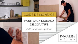 Comment poser des panneaux lambris 3D  Backsplash par Innovera Décor [upl. by Harim]