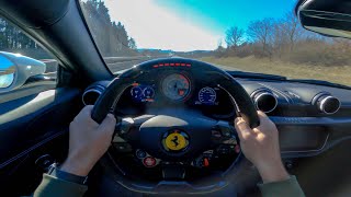 POV Autobahn run with a 2022 Ferrari PortofinoM [upl. by Atinaw]