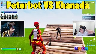 Peterbot VS Khanada 1v1 Buildfights [upl. by Nosdivad]