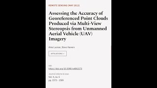 Assessing the Accuracy of Georeferenced Point Clouds Produced via MultiView Stereops  RTCLTV [upl. by Cassidy938]