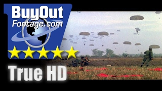 HD Historic Archival Stock Footage Vietnam War Paratrooper Drop 1966 Reel 1 [upl. by Latini627]