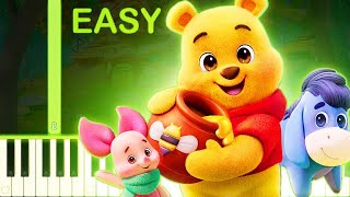 PLAYDATE WITH WINNIE THE POOH THEME  EASY Piano Tutorial [upl. by Anora]