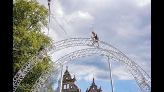 Cors Event und Personal GmbH beim Bühnenbau der Rundbogenbühne für den Calwer Klostersommer [upl. by Hudson]