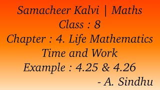 8th Maths Samacheer  Chapter 4  Life Mathematics  Example 425 amp 426 [upl. by Brill475]