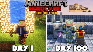 I Survived 100 Days in the Aether in Hardcore Minecraft [upl. by Grory]