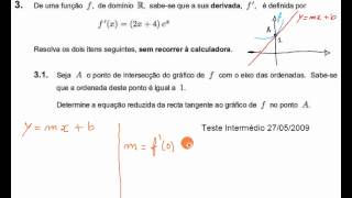 Derivadas  Recta Tangente  Matemática 12º Ano [upl. by Euqinwahs423]