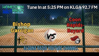 Bishop Garrigan vs Coon RapidsBayard High School Baseball [upl. by Ettore]