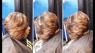 Easy amp Quick Feathered Bob  Short Layers Bob Womens Haircut  Beauty Layered Bob Hairstyles [upl. by Settera]