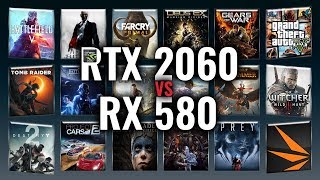 RTX 2060 vs RX 580 Benchmarks  Gaming Tests Review amp Comparison  53 tests [upl. by Ainoda]