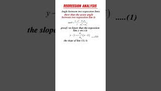 Regression analysis  angle between lines of regression pt1 maths mathematics statistics [upl. by Perrine514]