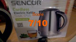 Sencor SWK1755 cordless electric kettle review pros and cons [upl. by Ryon]